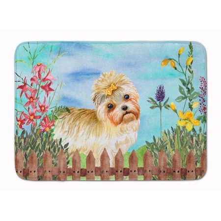 Carolines Treasures Morkie Spring Machine Washable Memory Foam Mat CK1230RUG